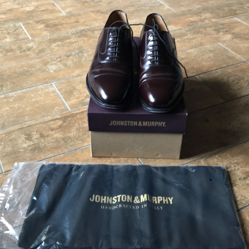 Johnston and Murphy Burgundy Optima Comfort Dress Shoes